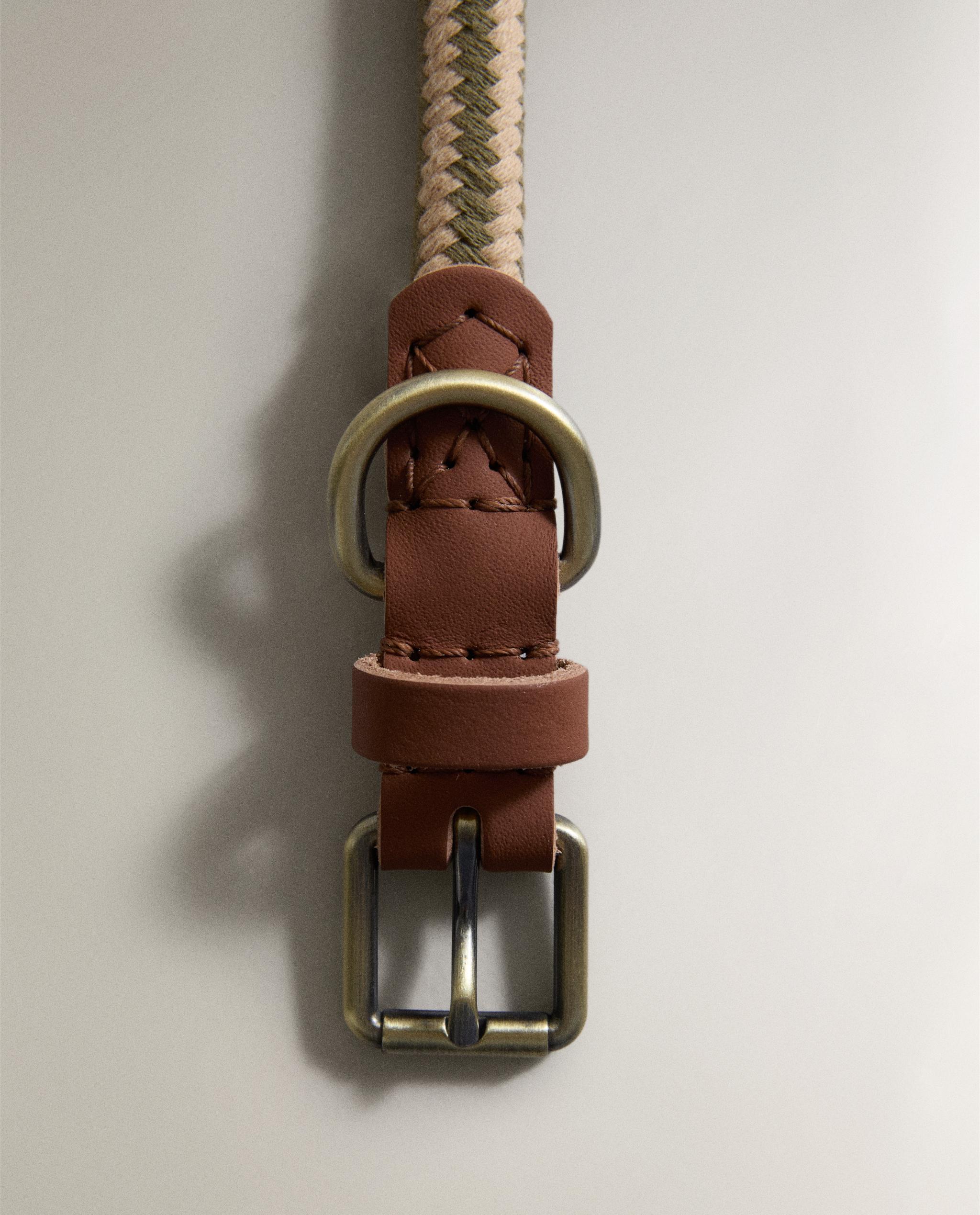 LEATHER AND ROPE DOG COLLAR product thumbnail 9