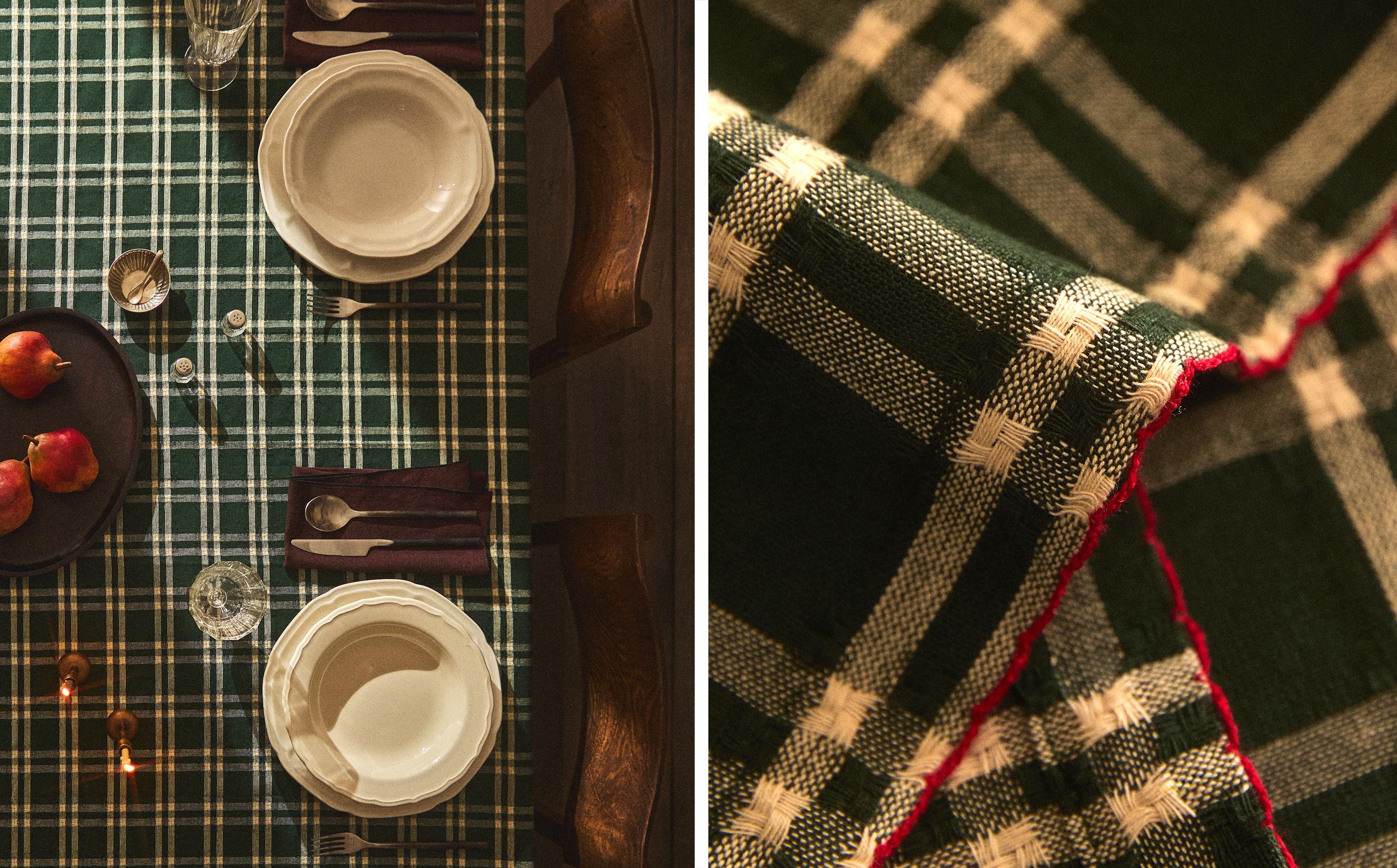 クリスマス ダイヤーン コットン テーブルクロス | Zara Home 日本/Japan