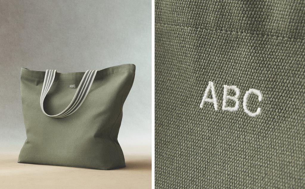 ДВУСТОРОННЯЯ СУМКА-ШОПЕР ИЗ ТКАНИ В ПОЛОСКУ