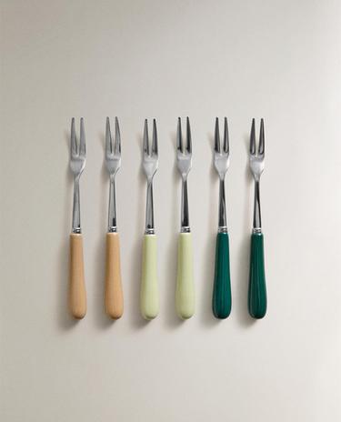 SET OF 6 SKEWERS WITH CERAMIC HANDLE