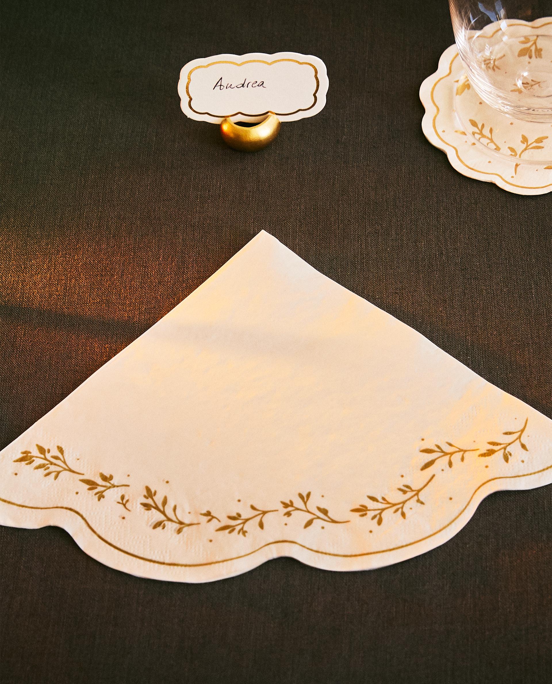 CHRISTMAS BRANCHES PAPER TABLE SET