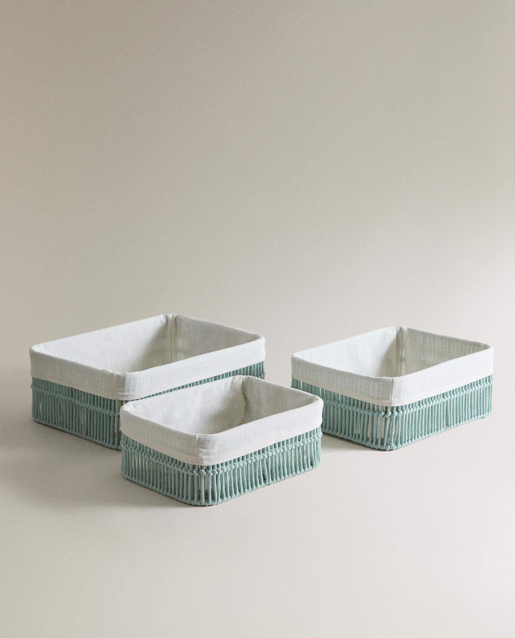 RECTANGULAR BASKET WITH COTTON LINING product thumbnail 2