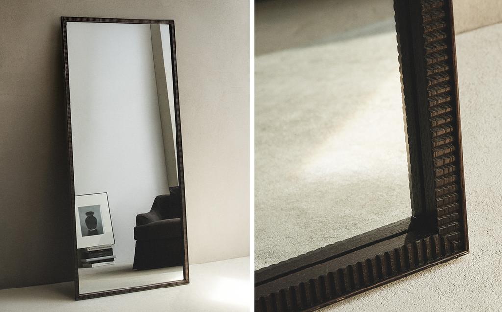 SPIEGEL MET HOUTEN LIJST SPIEGEL MET HOUTEN LIJST