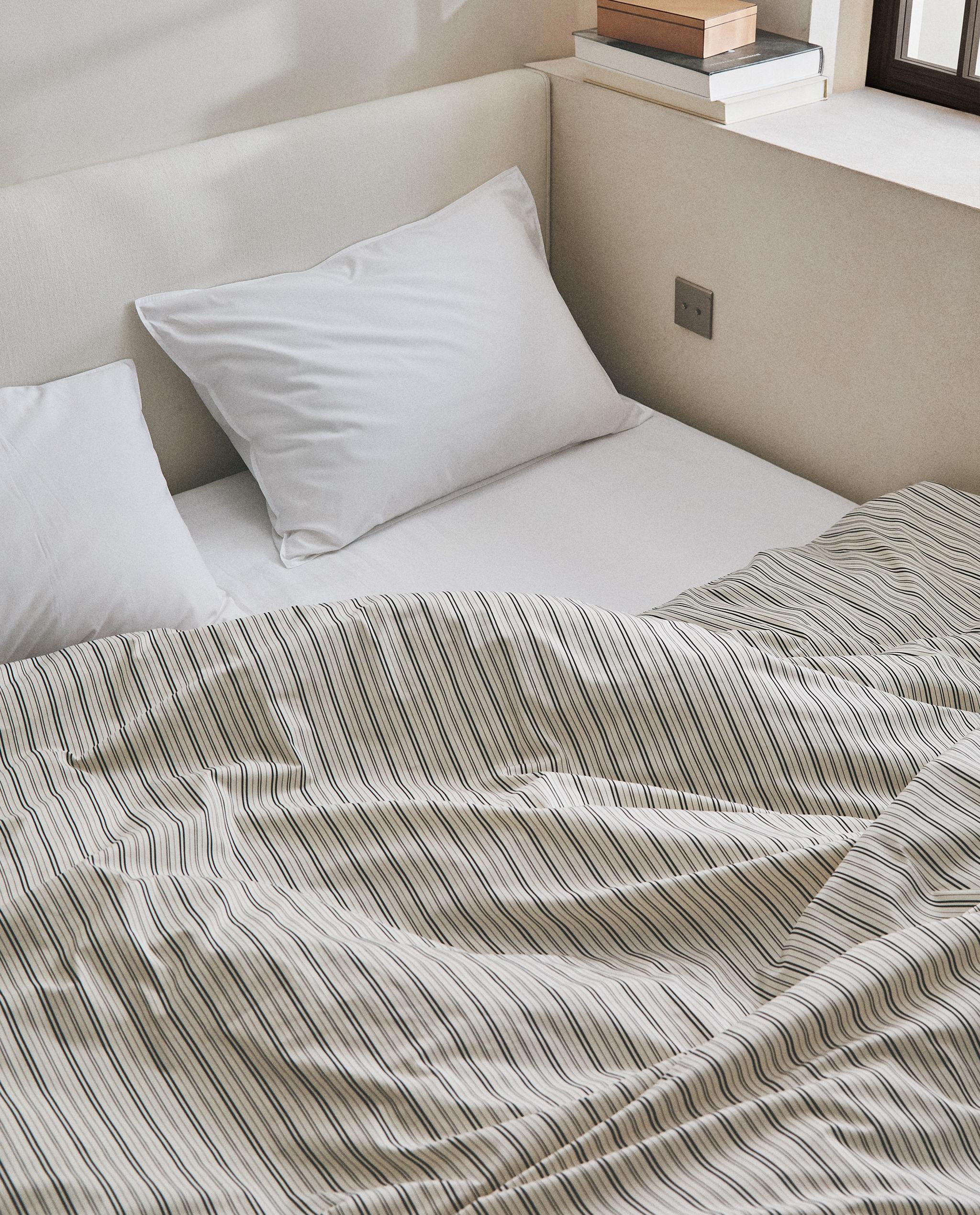 STRIPED PERCALE DUVET COVER product thumbnail 8