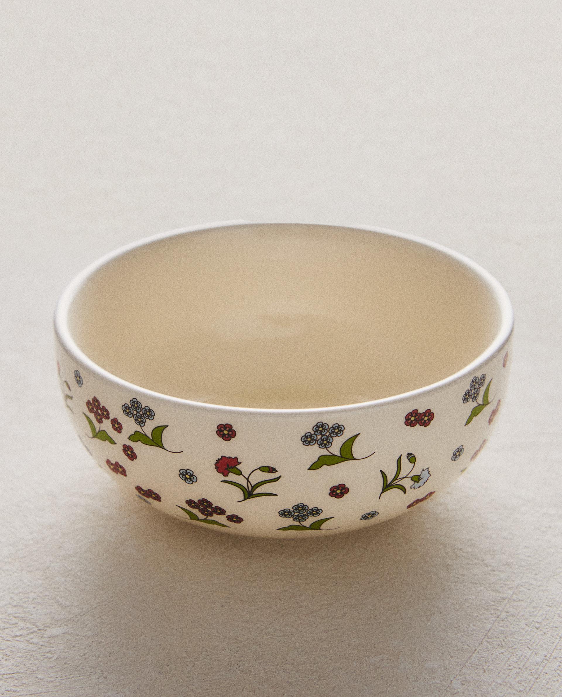 KIDS' FLORAL STONEWARE BOWL KIDS' FLORAL STONEWARE BOWL