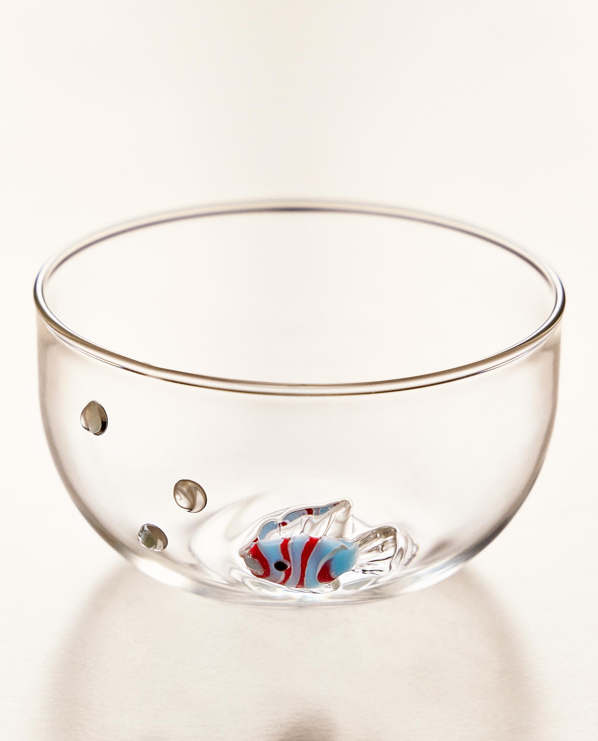 BOROSILICATE BOWL WITH BUBBLES AND FISH product thumbnail 8