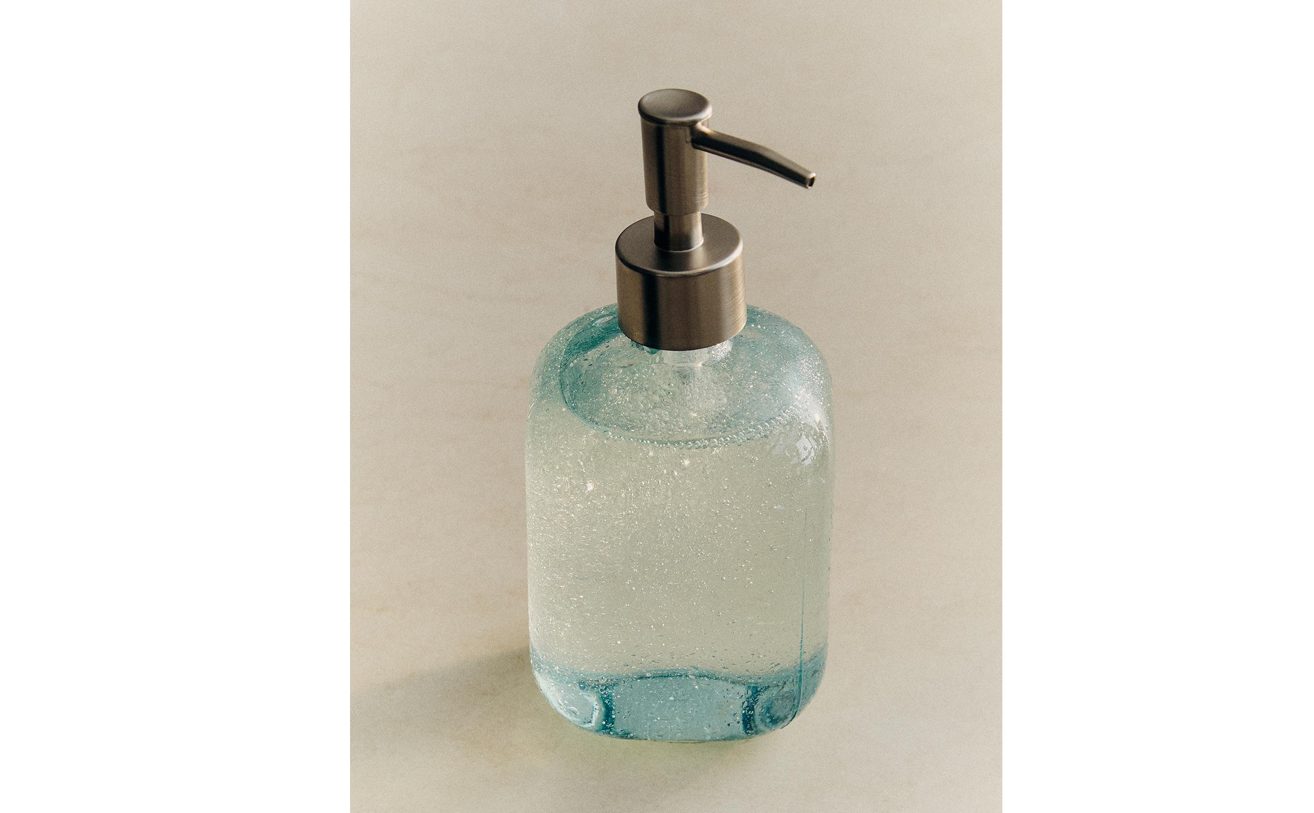BLUE BUBBLED GLASS SOAP DISPENSER product thumbnail 9