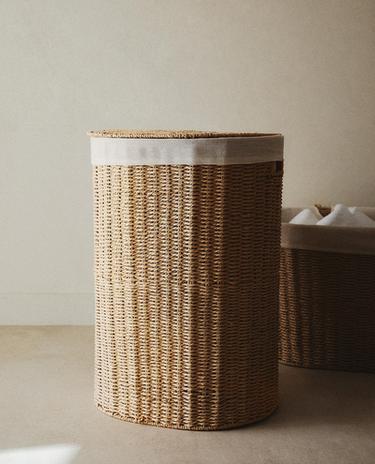 CESTA ROPA CON TEJIDO INTERIOR