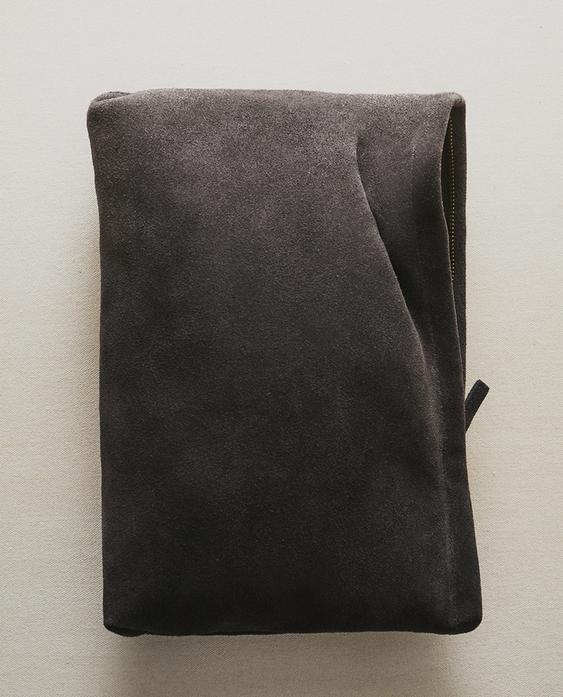 LARGE SPLIT LEATHER WASH BAG LARGE SPLIT LEATHER WASH BAG