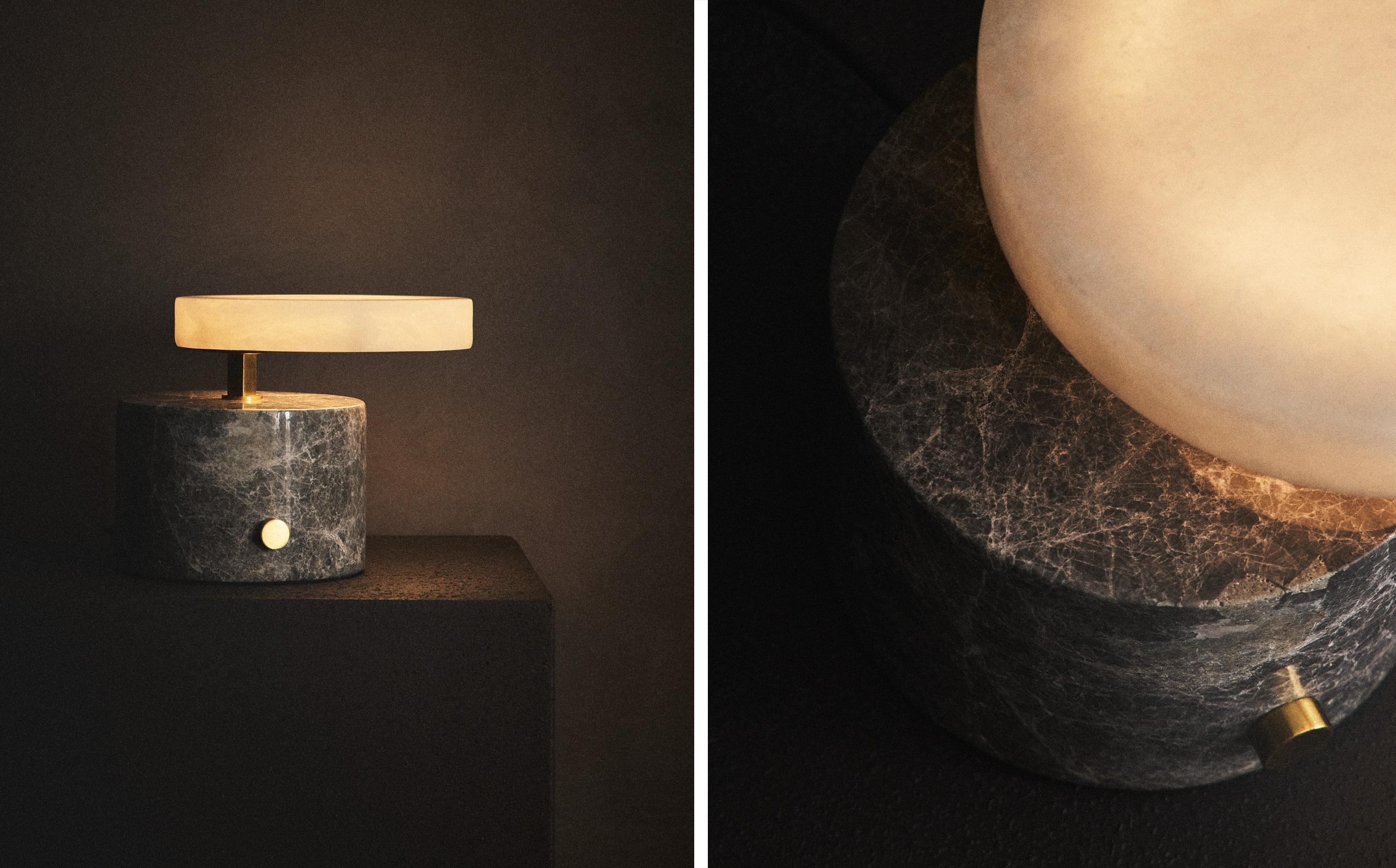 ALABASTER AND MARBLE TABLE LAMP product thumbnail 2