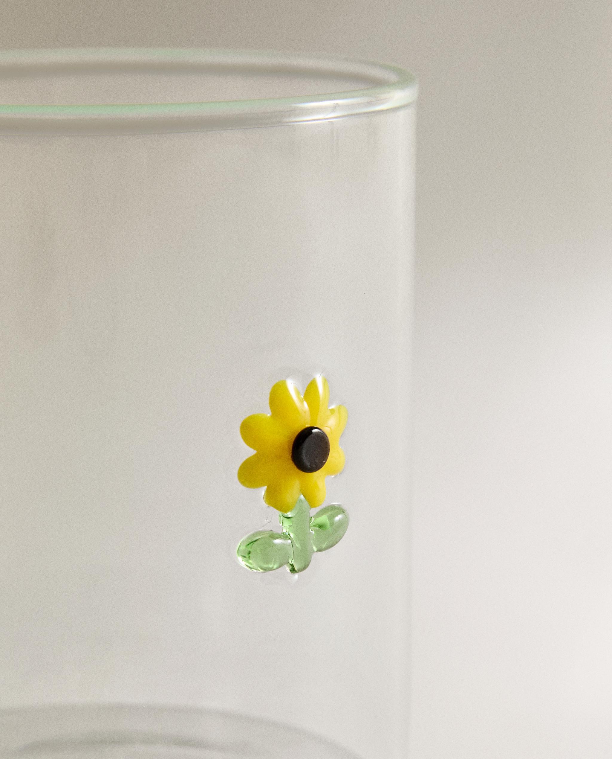 BOROSILICATE SUNFLOWER TUMBLER | Zara Home United States of America