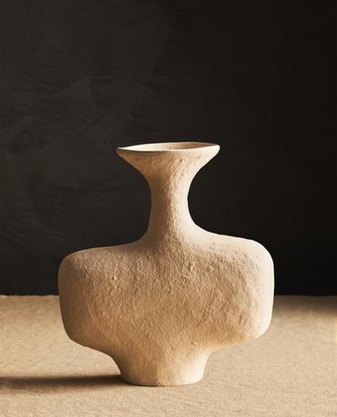 IRREGULAR WIDE METAL VASE