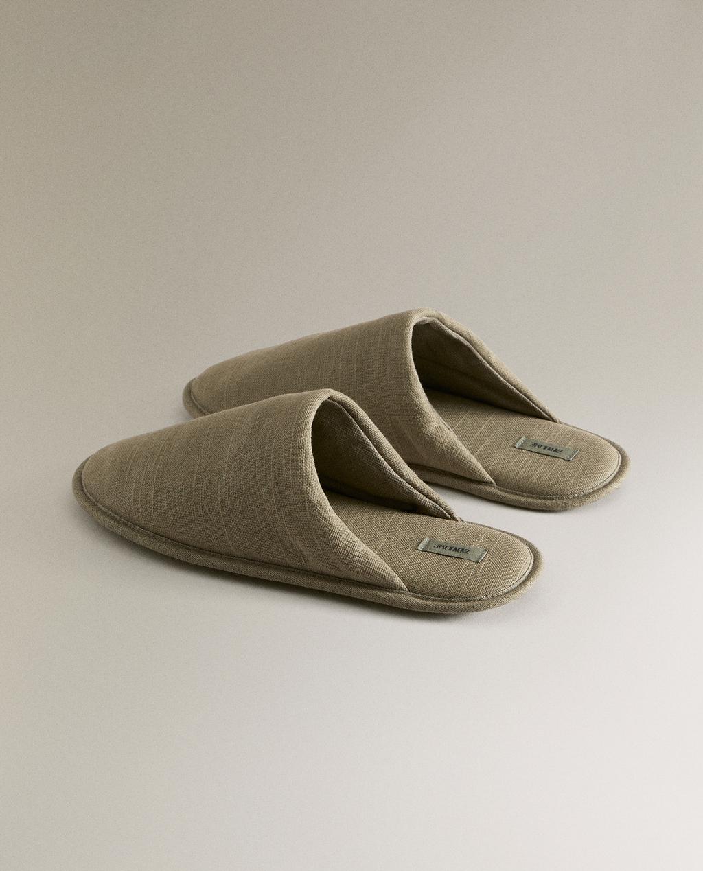 LINEN SLIPPERS