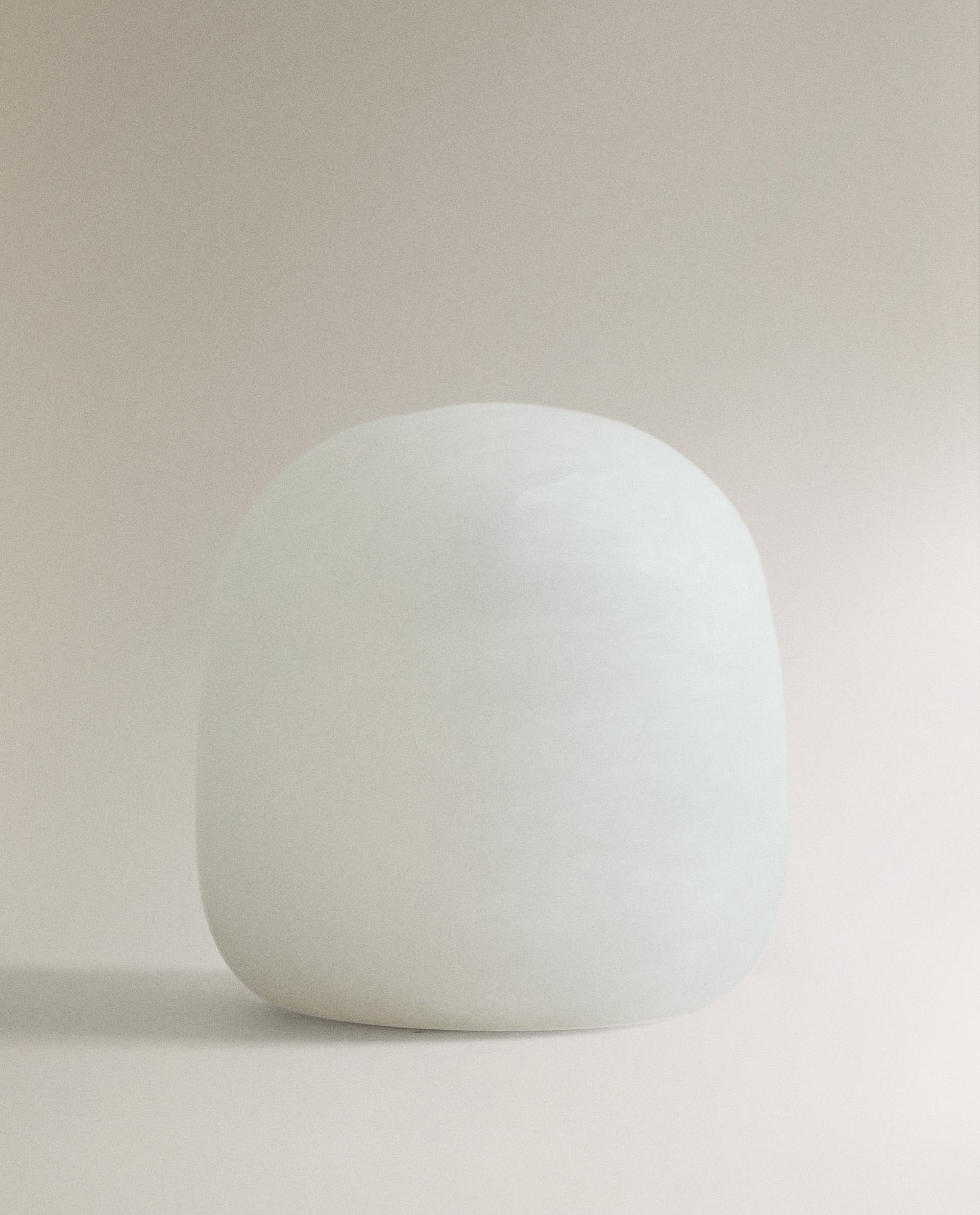 Alabaster Semi-Oval Table Lamp