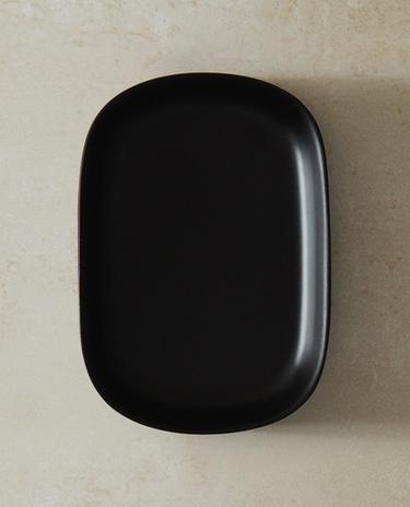 ZWART RESINE ZEEPBAKJE ZWART RESINE ZEEPBAKJE