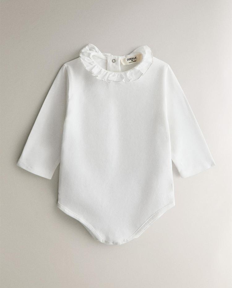 BABY BODYSUIT WITH COLLAR BABY BODYSUIT WITH COLLAR