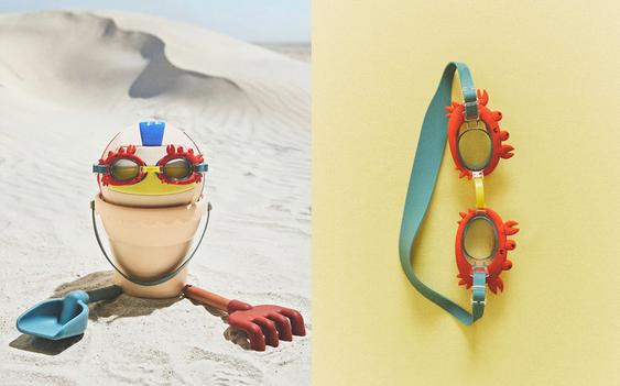 ENSEMBLE SEAU, PELLE ET LUNETTES DE PLONGÉE ENFANTS