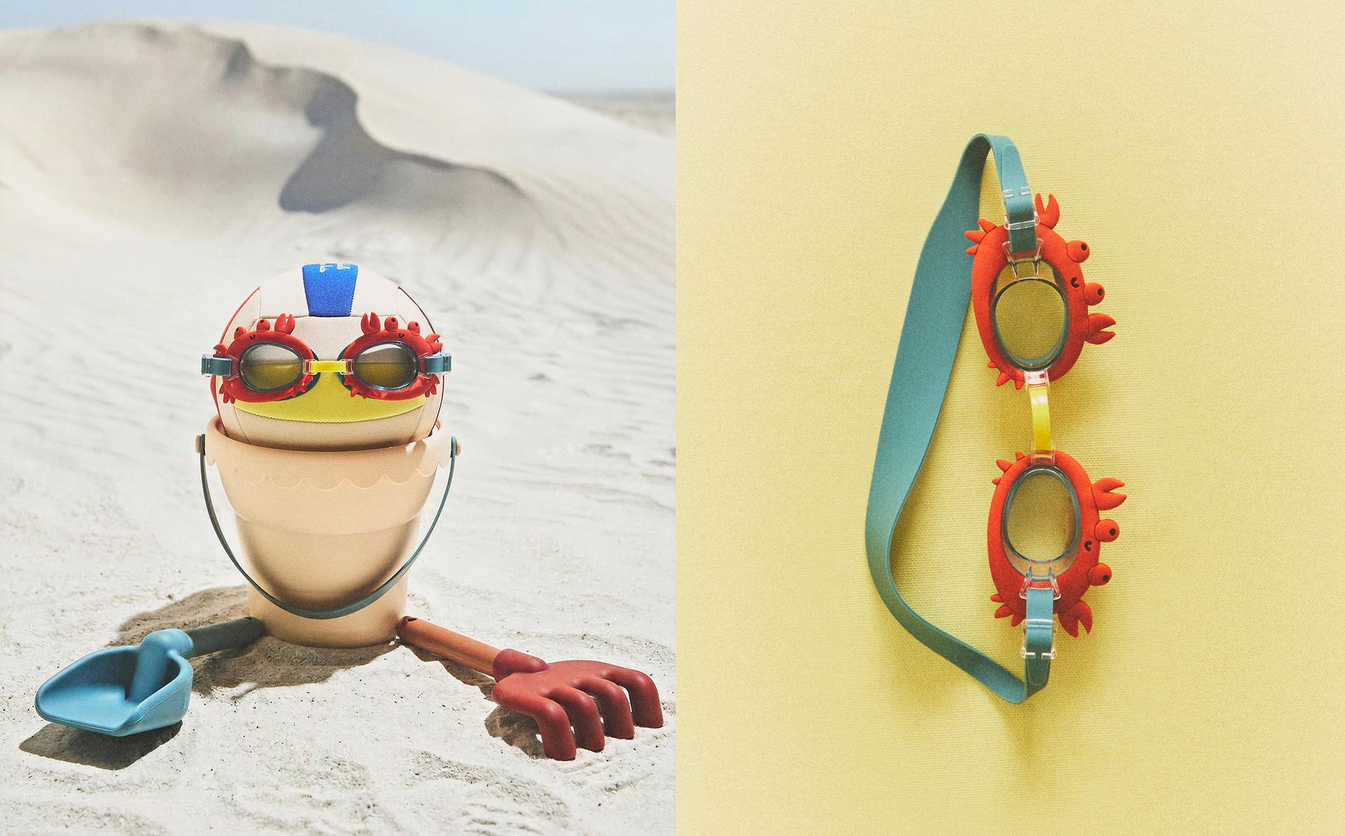 KINDER STRAND-SET EIMER, PALA UND TAUCHERBRILLE KINDER STRAND-SET EIMER, PALA UND TAUCHERBRILLE