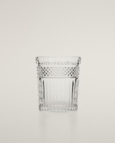 レリーフガラスコップ