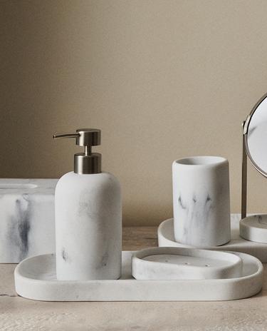 ACCESSOIRES DE BAIN RÉSINE EFFET MARBRE