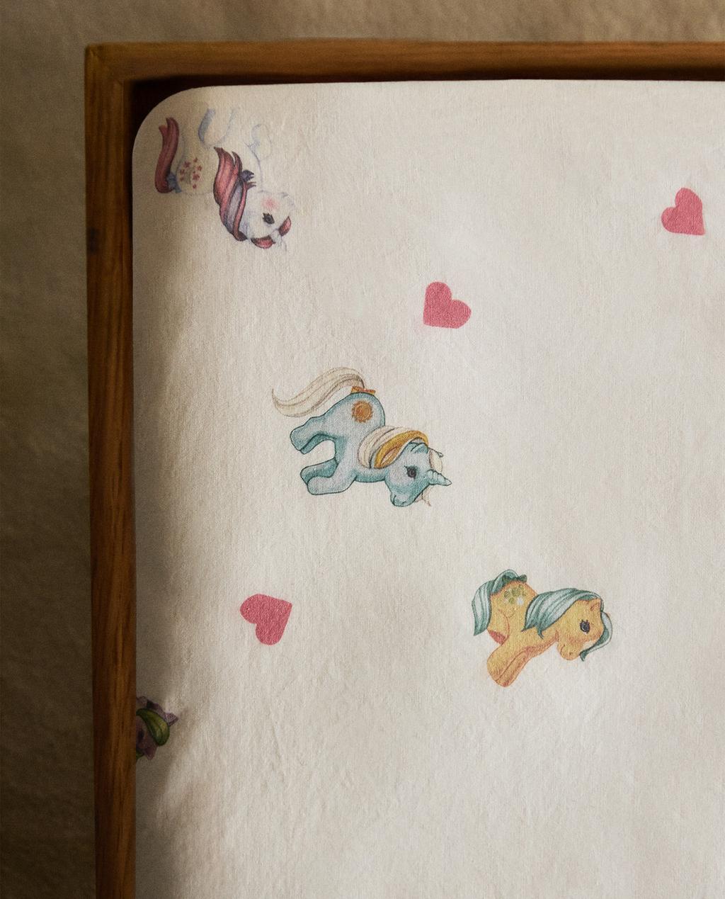 KIDS' MY LITTLE PONY© HEART PRINT FITTED SHEET