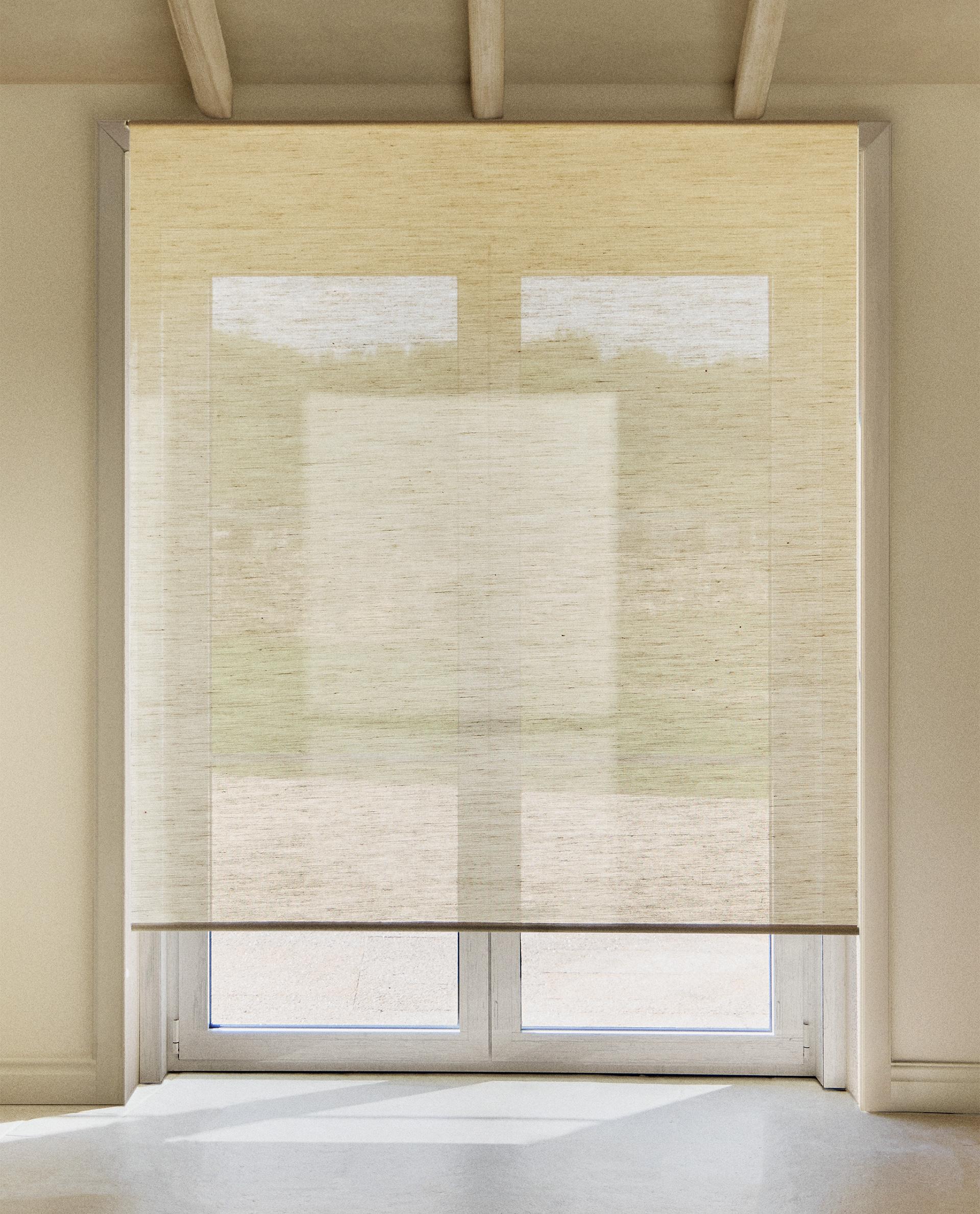 ZARA HOME リネン カーテン135x270 cm 2枚セット リビングルームにぴったりなカーテンとローラーブラインド