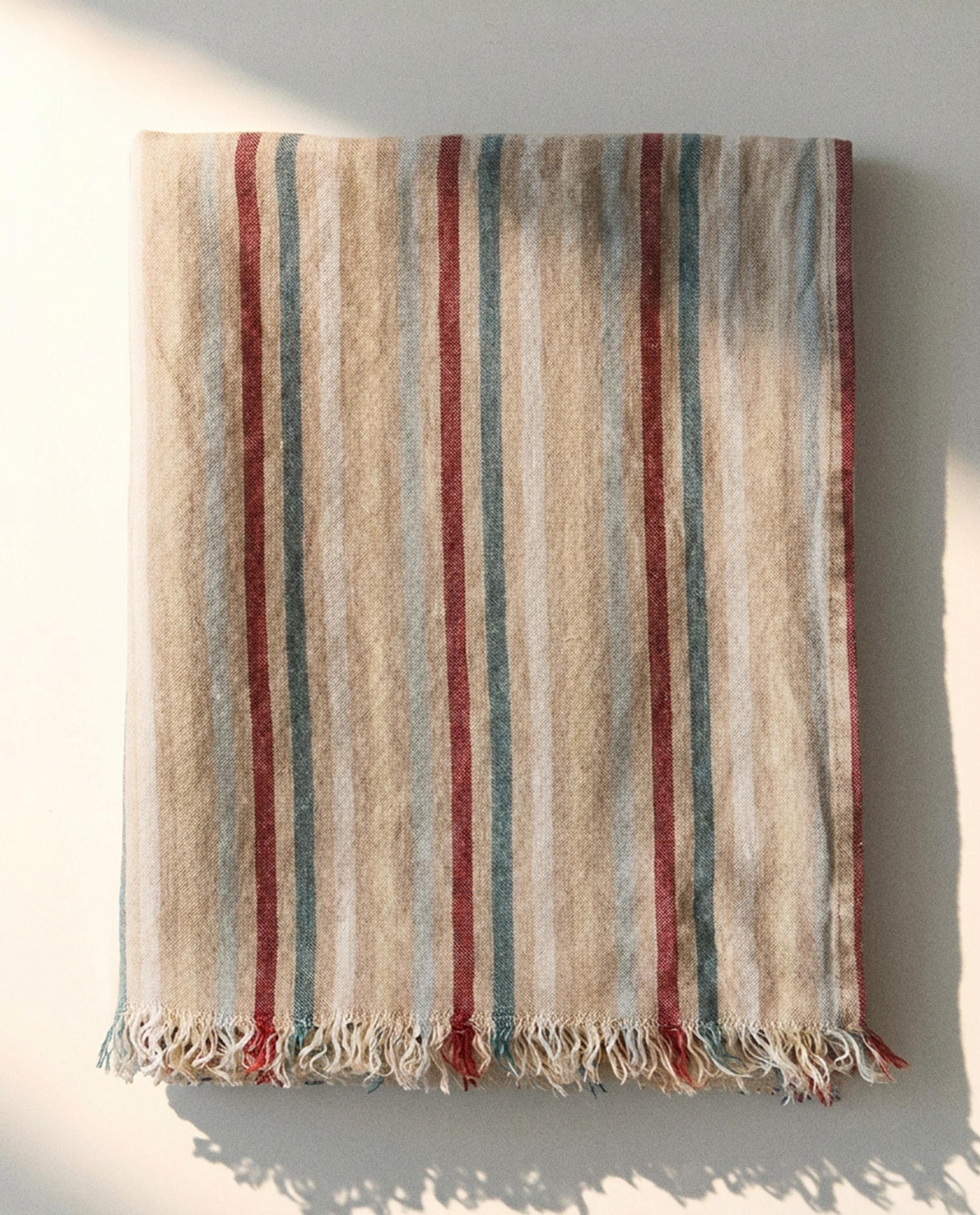 STRIPED LINEN BATH TOWEL product thumbnail 10