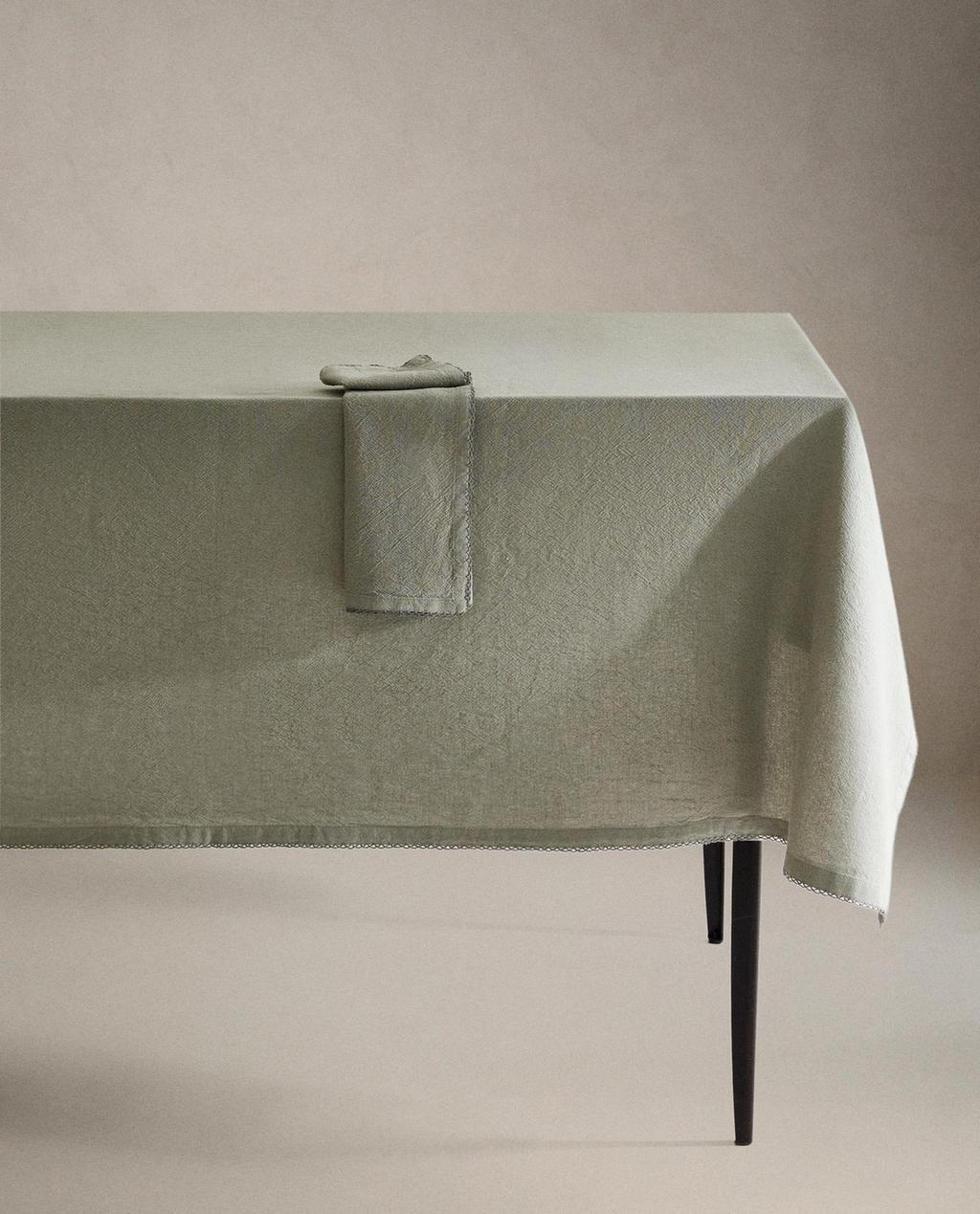 TOALHA MESA FIO TINGIDO LISA