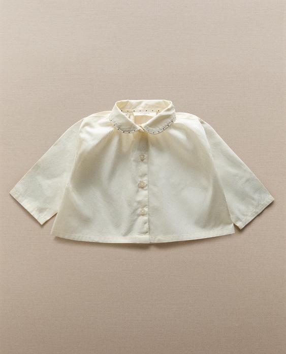 BABY SHIRT WITH PIPING BABY SHIRT WITH PIPING