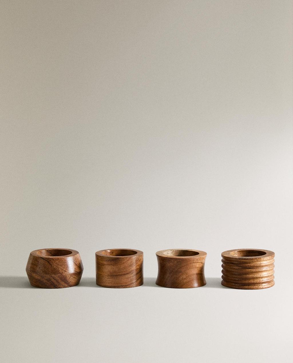 PACK ARGOLAS PARA GUARDANAPO DE MADEIRA (PACK DE 4) PACK ARGOLAS PARA GUARDANAPO DE MADEIRA (PACK DE 4)