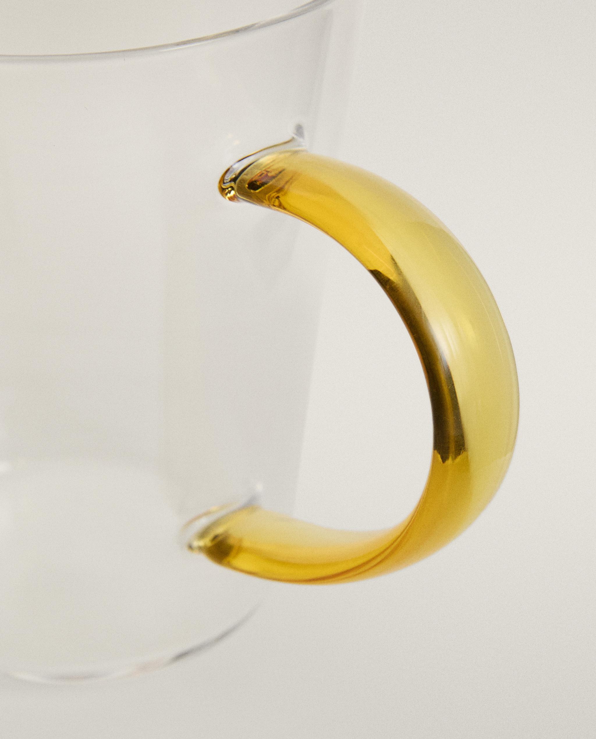 BOROSILICATE GLASS MUG WITH COLOURED HANDLE product thumbnail 3