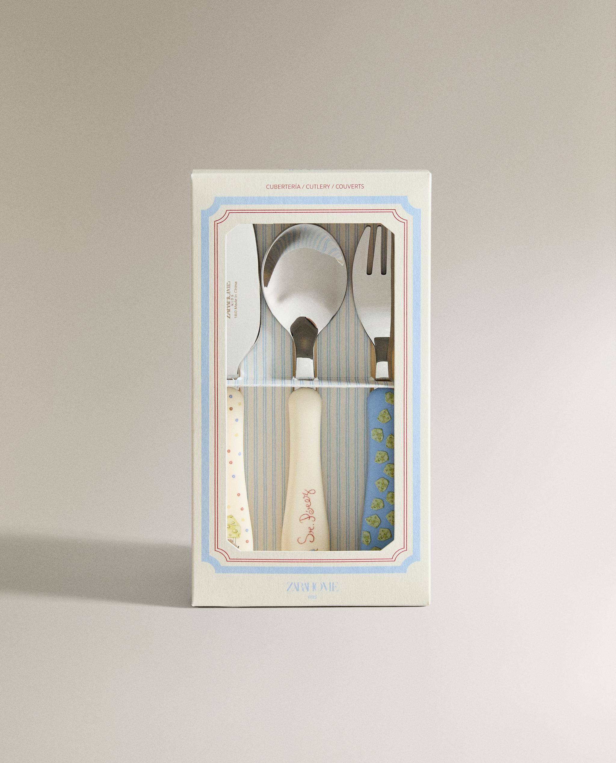 KIDS' CERAMIC TOOTH FAIRY CUTLERY SET product thumbnail 2