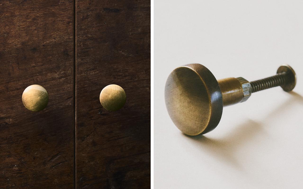PACK OF ROUND BRASS DOOR KNOBS (PACK OF 2)