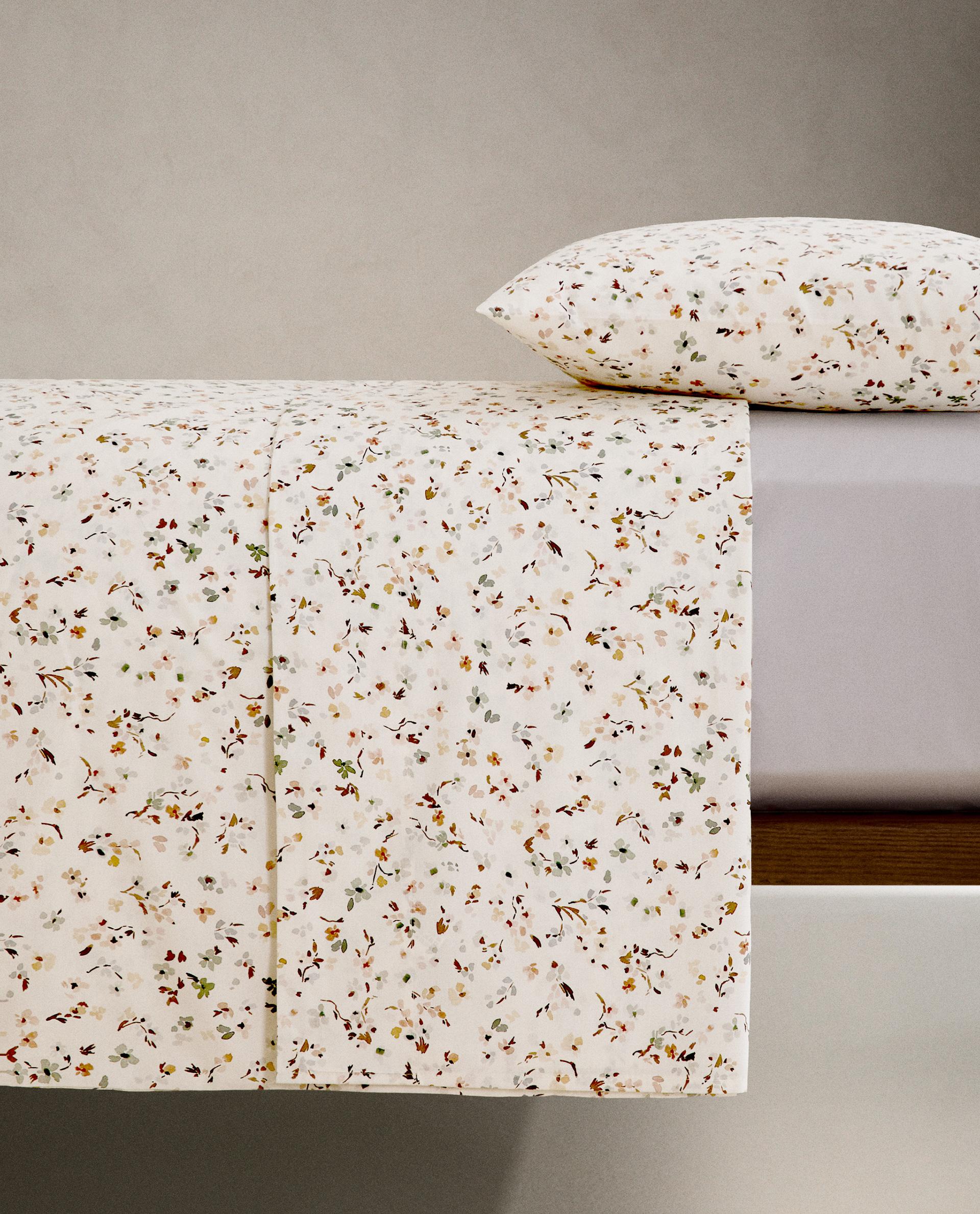 FLORAL PRINT FLAT SHEET