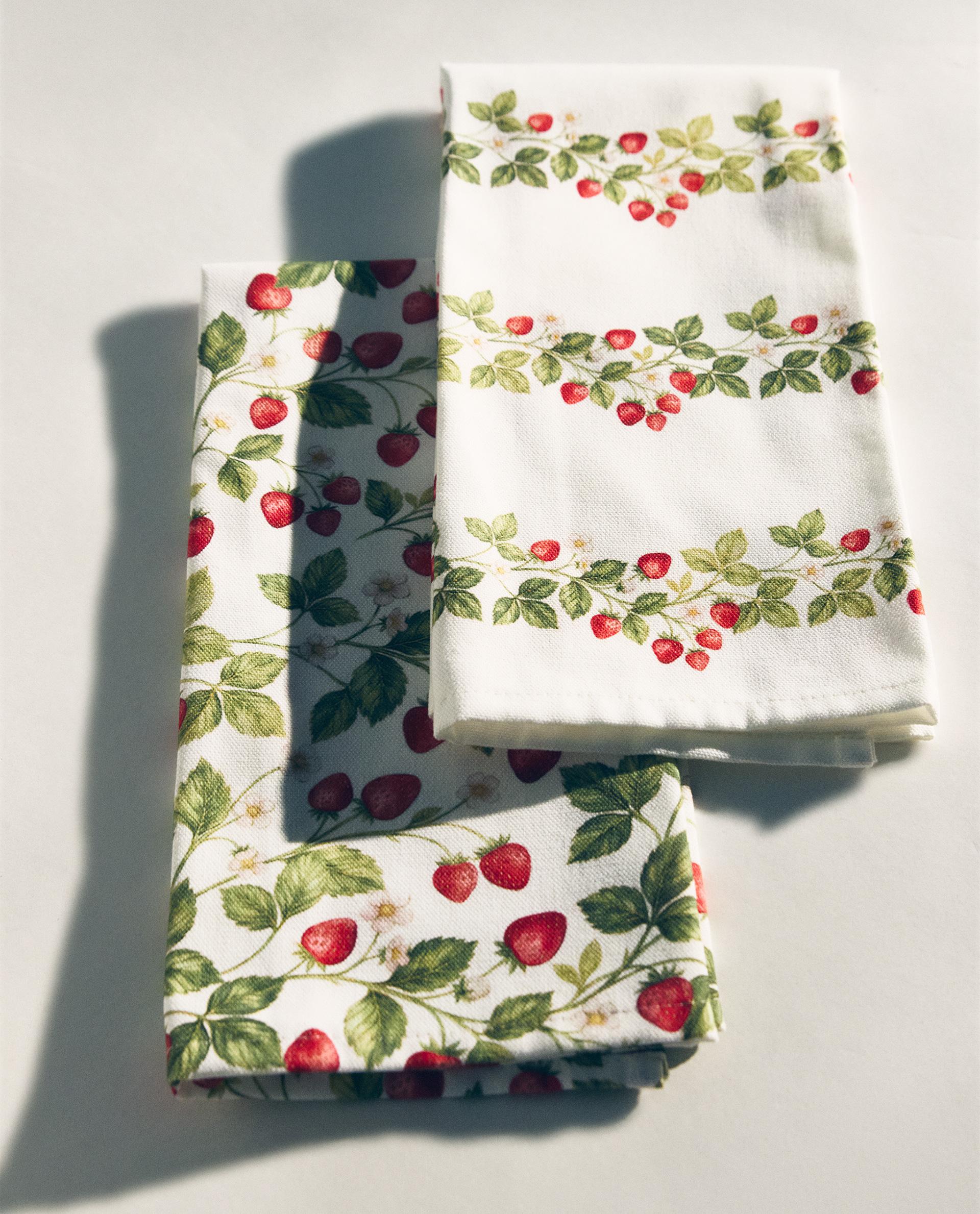PACK OF FLORAL COTTON TEA TOWELS (PACK OF 2) product thumbnail 10
