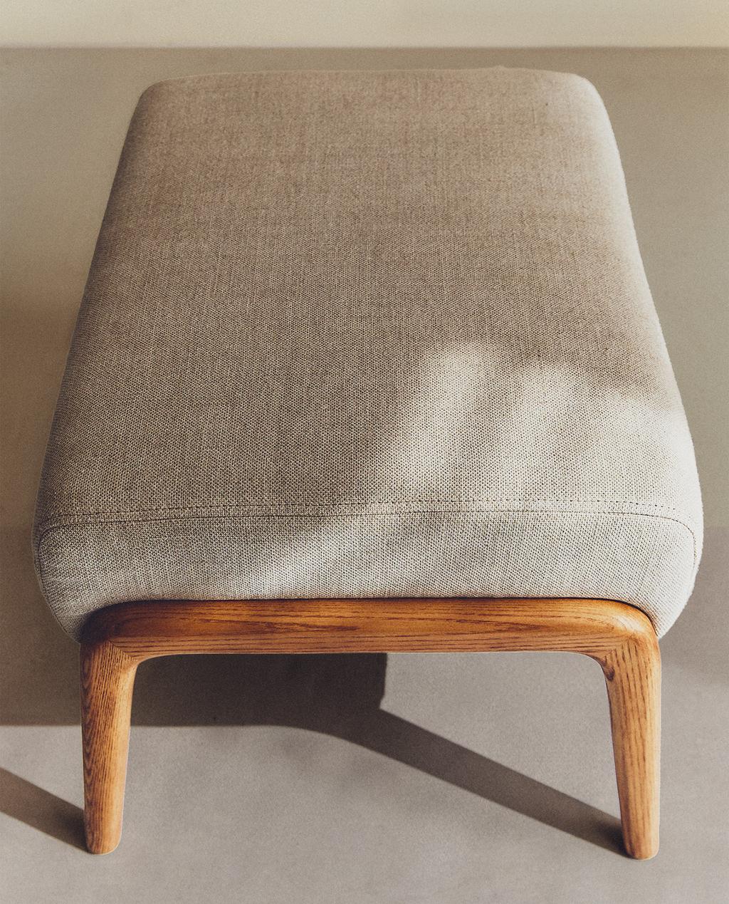 TABURETE REPOSAPIÉS MADERA FRESNO LINO