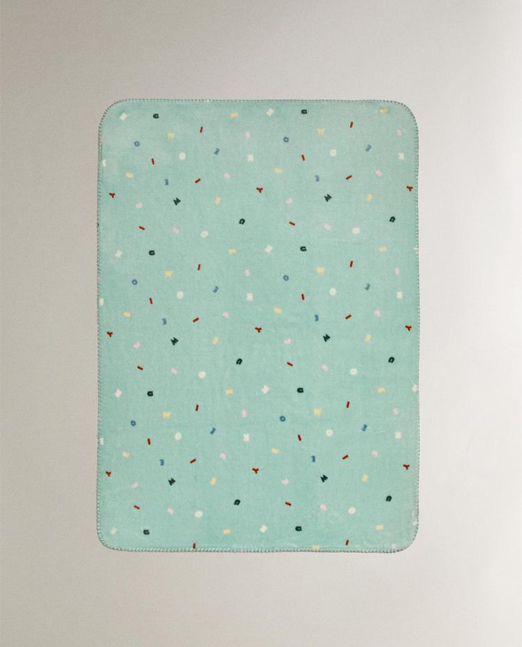 MICKEY & MINNIE ©DISNEY LETTERS FLEECE BABY BLANKET