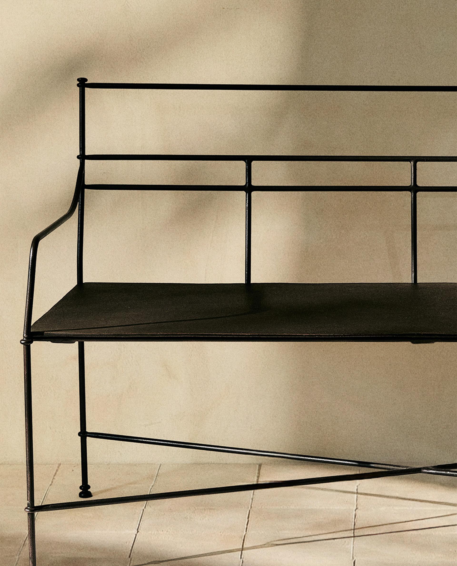 DOPPELBANK AUS SCHMIEDEEISEN DOPPELBANK AUS SCHMIEDEEISEN