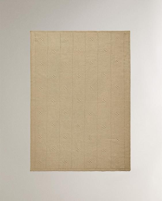 OPENWORK COTTON BABY BLANKET OPENWORK COTTON BABY BLANKET