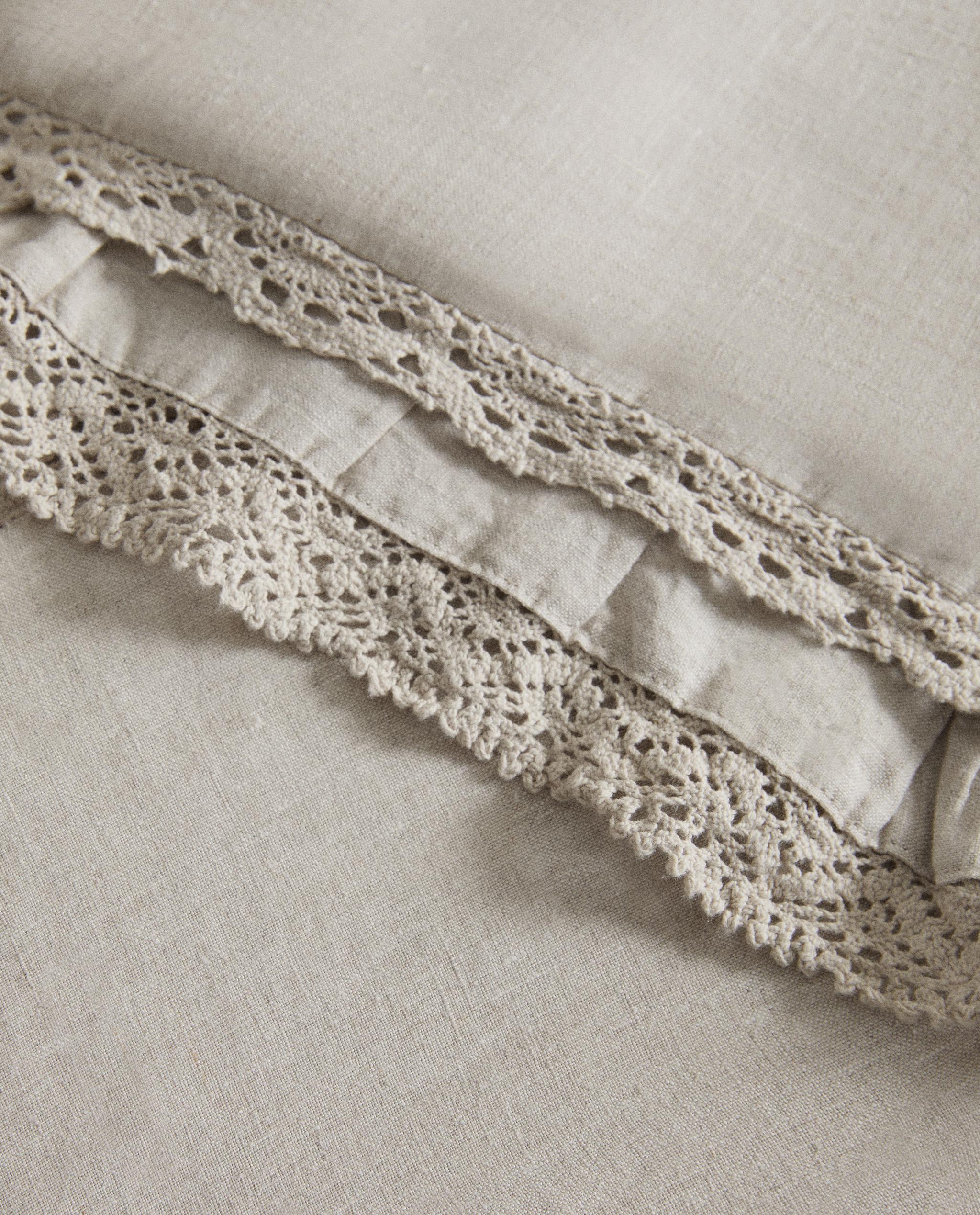 リネン レーストリム ベッドカバー | Zara Home 日本/Japan