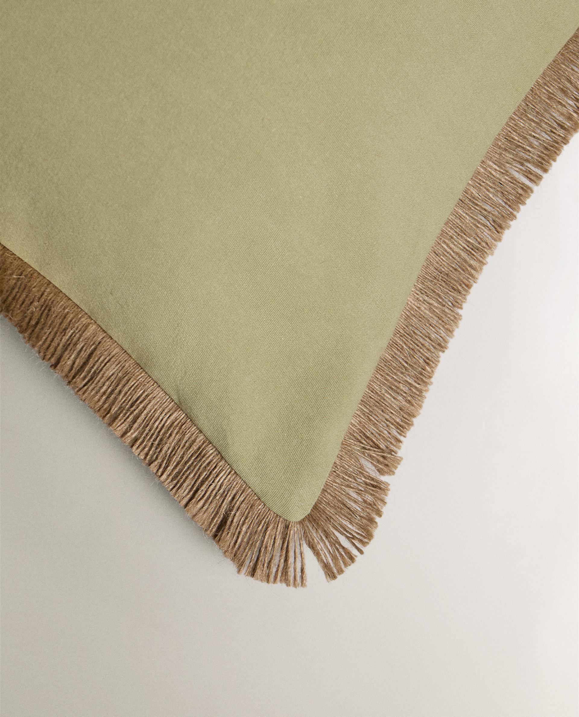MUNI フリンジ付きクッション ジュート フリンジ クッションカバー | Zara Home 日本/Japan