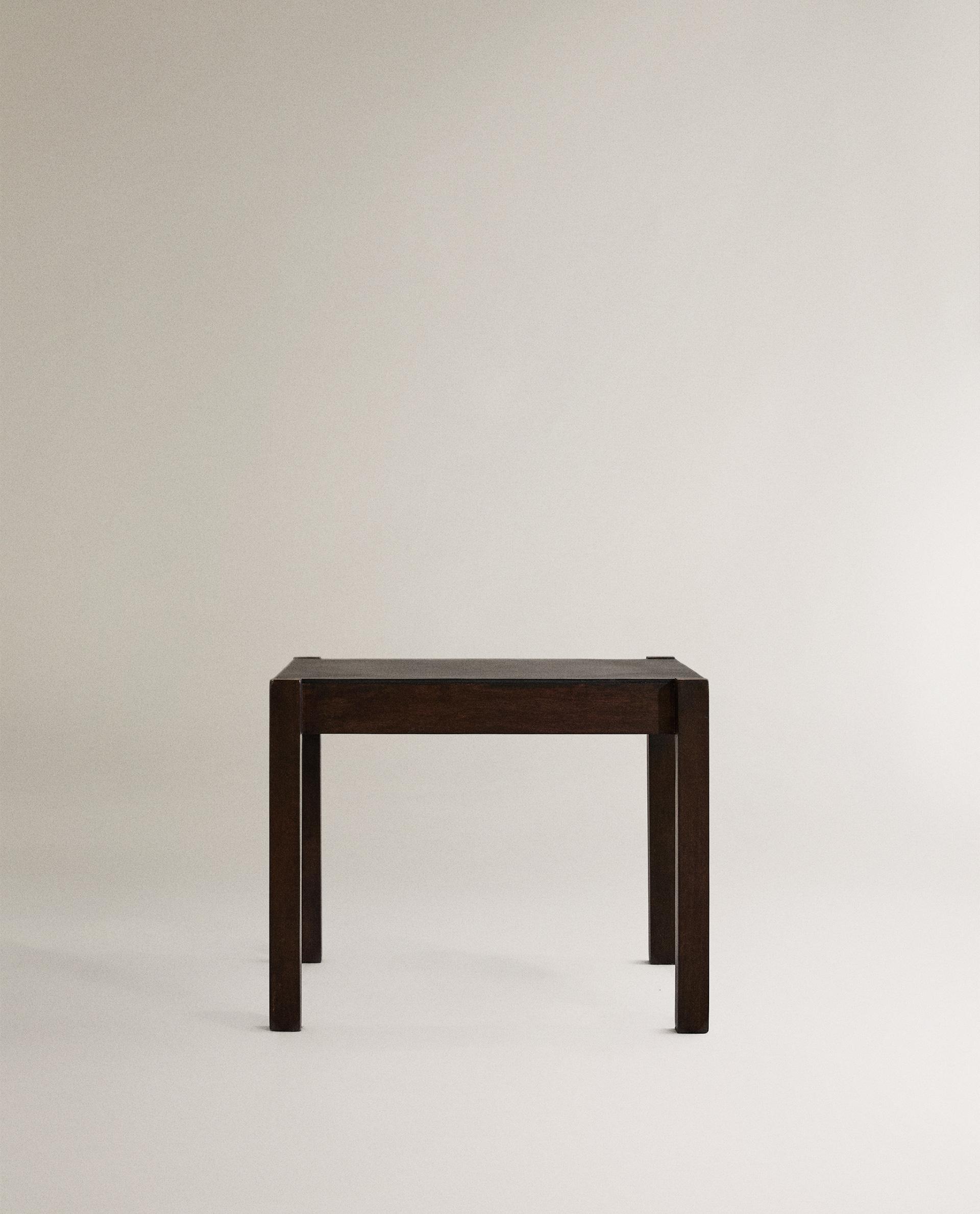 PETITE TABLE BOIS CUIR