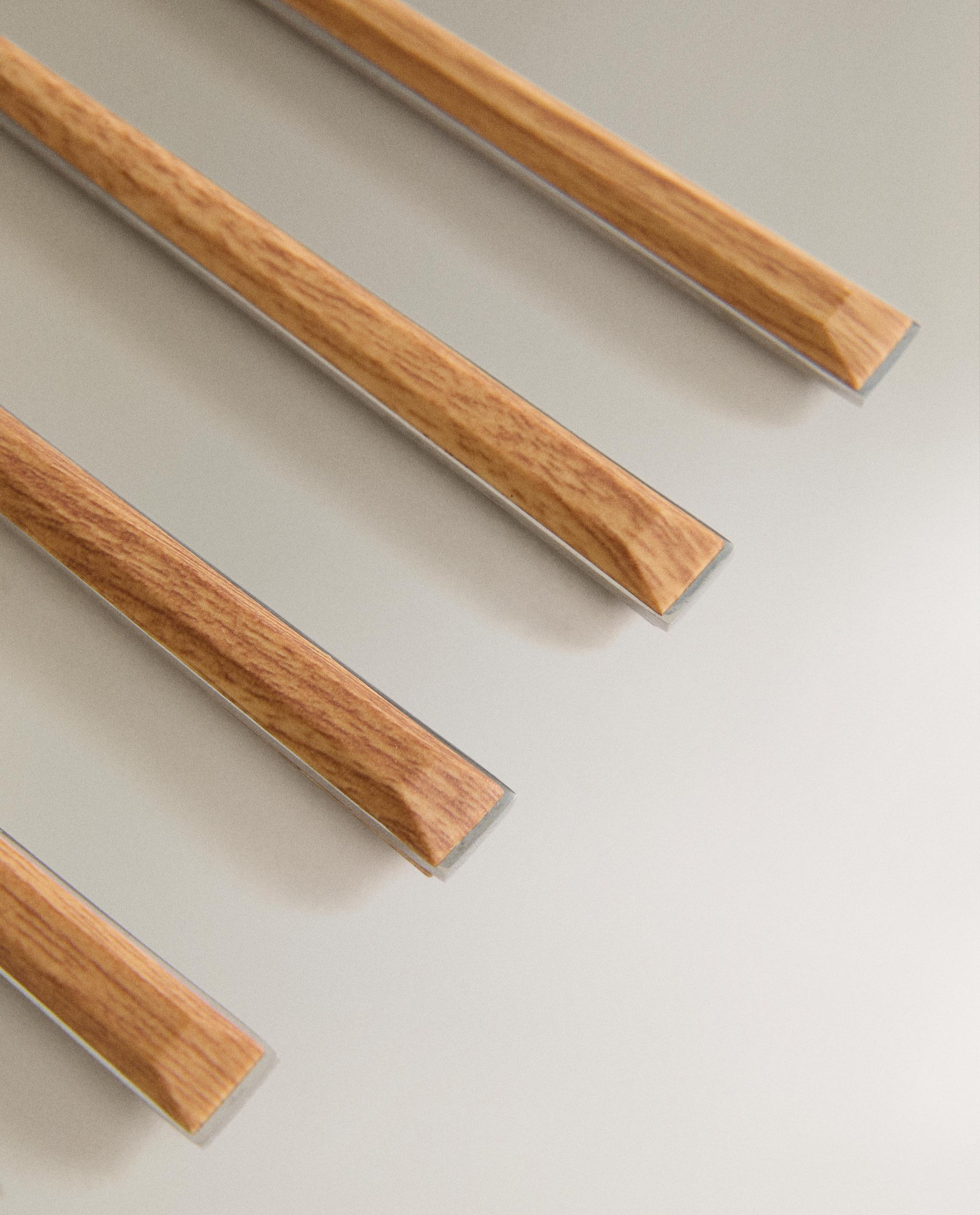 PACK OF KNIVES WITH WOOD-EFFECT HANDLES (PACK OF 4) product thumbnail 7