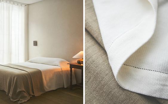 PIQUÉ BEDSPREAD WITH HEMSTITCHING