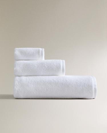 RICE STITCH COTTON BATH TOWEL