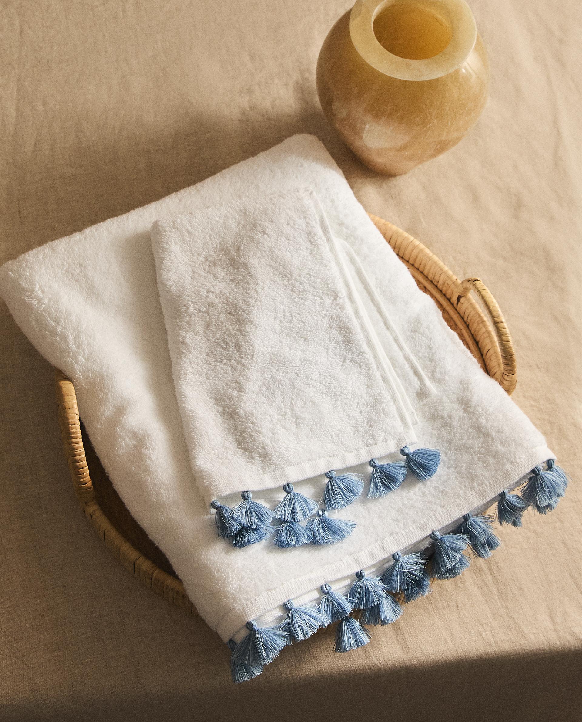 COTTON BATH TOWEL WITH TASSELS See all FURNITURE TABLES AND CONSOLES Zara Home Greece