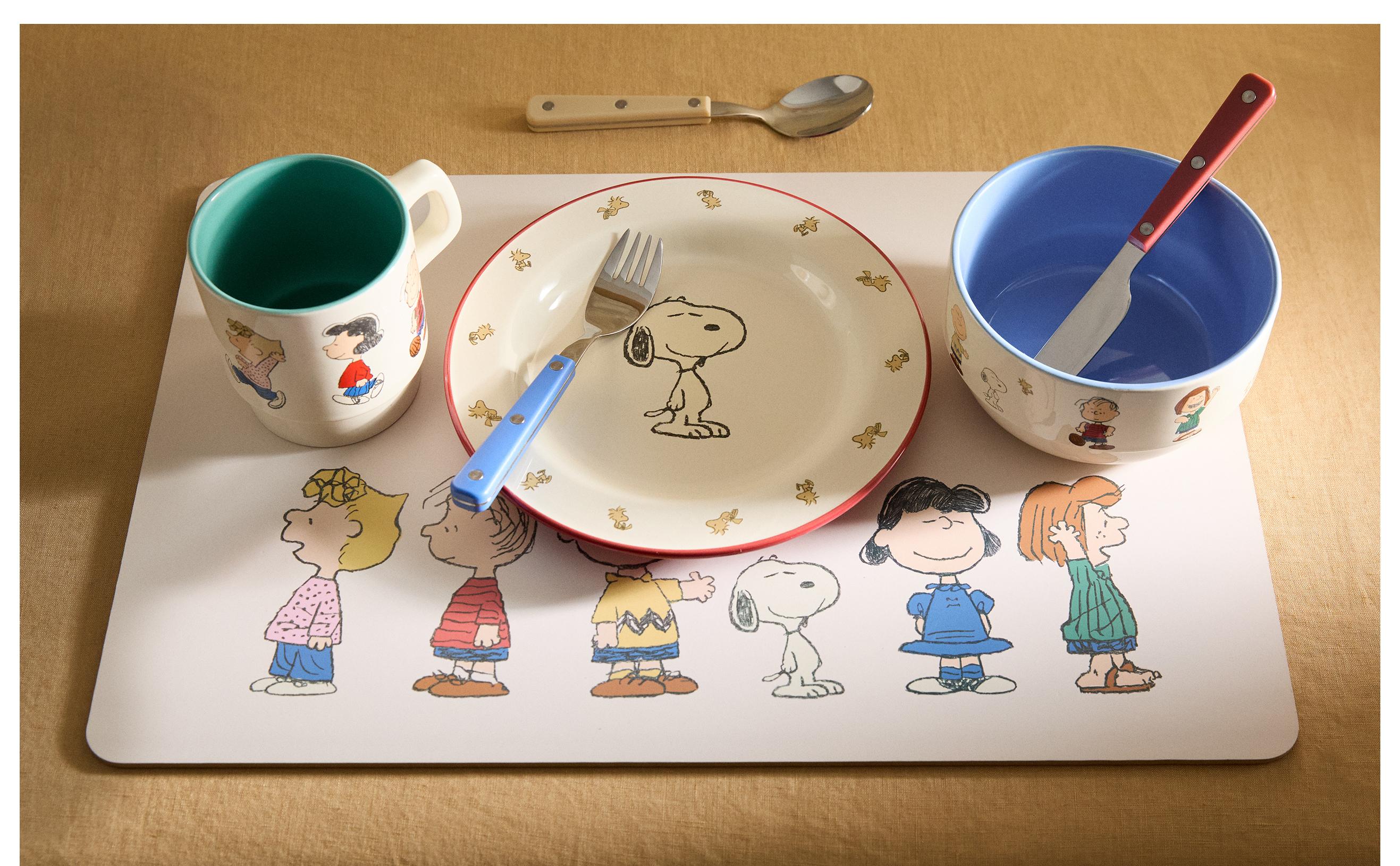 أواني طعام خزف للأطفال بنقشة Peanuts™