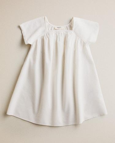 CHILDREN'S DRESS WITH LACE TRIM