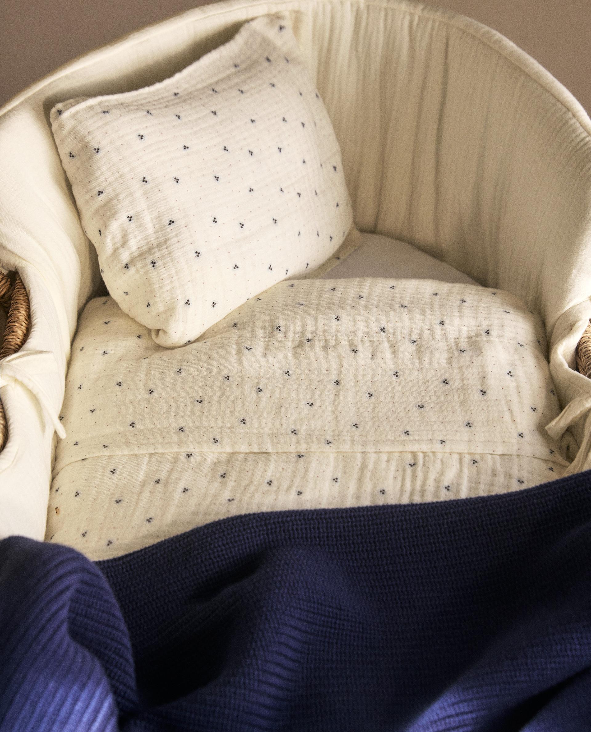 DOTTED COTTON MINI COT SHEET SET DOTTED COTTON MINI COT SHEET SET