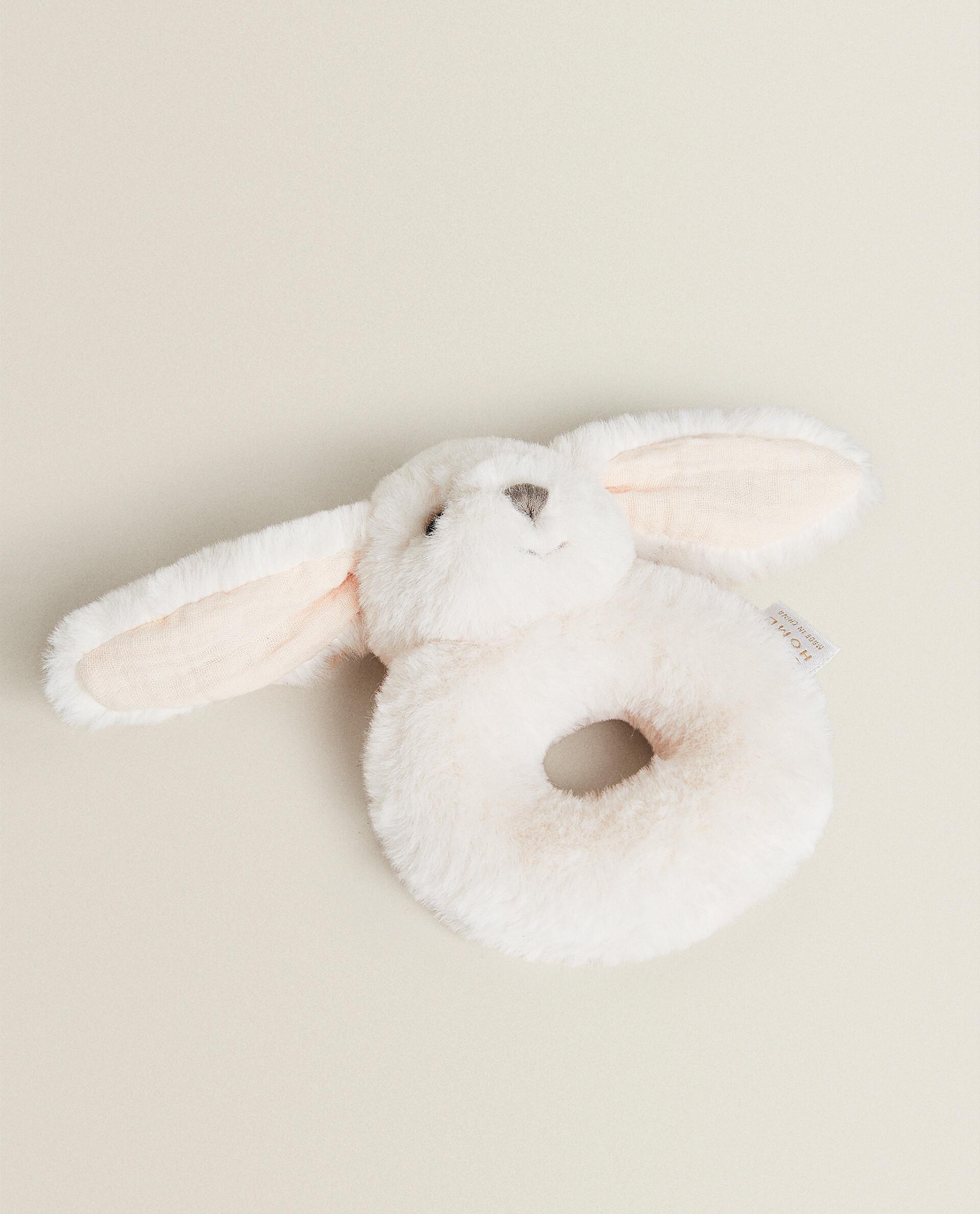 CHILDREN’S BUNNY PLUSH TOY RATTLE